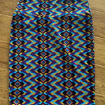LuLaRoe  Cassie Skirt Size Large Knee Length Unlined Pull On Multicolor Geometric Photo 0