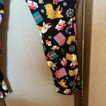 Terra & Sky  Festive Black Leggings with Holiday Print 4x NWOT Photo 2