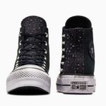 Converse NWOB Women’s All Star Lift Black & Silver Studded Platform Shoes Photo 3