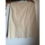 Orvis 100% Cotton Women's Tan Knee Length A-Line Skirt W Pockets sz M Breathable Photo 2