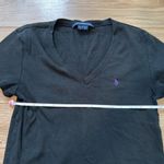 Ralph Lauren  sport black short sleeve 100% cotton t-shirt size large with purple Photo 2