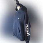 Playboy Bunny Black Oversized Baggy Cozy Comfy Hoodie Logo Sleeves L Photo 1