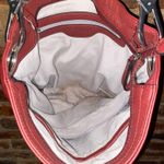 Women's Red Faux Leather Silver Photo 7