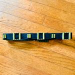 Linea Pelle by Mina Black Leather Belt with Gold Accents Photo 4