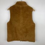 J.Crew  Teddy Fleece Excursion Vest‎ Sz M Full Zip Pockets Sleeveless Comfort Photo 5