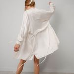 LUNYA Washable Silk Robe White Size M Photo 1