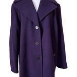 Calvin Klein Wide Lapel Purple Winter Pea Coat 2X Outerwear Super Soft Colorful Photo 0