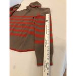 Tahari Women M Sweater Long Sleeve Pullover High Neck Knit Striped Academia Boho Photo 7