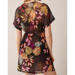 Patrons of Peace Black Tropical Floral Shirt Mini Dress Size Medium Photo 8
