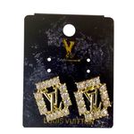 Fashion Logo Stud Earrings Gold Photo 0