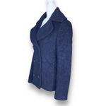 Benetton Pea Coat Navy Blue Wool Mohair Blend Double Breasted Notched Collar 2 Photo 4