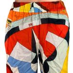 Tory Burch Multicolor Geometric Print Tapered Leg Pull-On Casual Beach Pant XS Photo 3