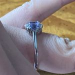 Natural Tanzanite Sterling Silver Ring Size 7.75 Photo 2