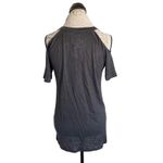Chaser  Womens Blouse Shirt Sz Small Cold Shoulder Linen Blend Rock Punk Edgy Y2k Photo 3