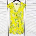 Prince & Fox Aeropostale Floral Ruffle Surplice Dress Yellow Peach Medium Photo 7