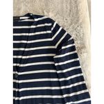 J. Jill Wearever Collection Single Button Navy Blue & White Stripe Cardigan Sz L Size L Photo 5