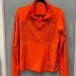 FILA Sport Women's Bright Orange Running Long Sleeve Pull Over Light Jacket M Photo 0