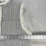 Talbots  Sweater Vest Faux Fur Trim Cable‎ Knit Pockets Gray Womens Size L Photo 1