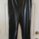 H by Halston Faux Leather Pants Size Medium Black High Rise Women's Biker Pants Ankle Zipper Photo 8