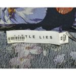 Little Lies Open Front Floral Cardigan Kimono Size XS Blue Floral Bell Sleeve Photo 9