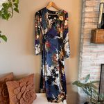 Lulus Put on a Smile Satin Wrap Maxi Dress Photo 1
