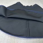 Sandro  Paris Career Luxury Classic Fit Black Mini Skirt with Navy Accents Photo 5