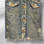 Ci Sono Ci‎ Sono Destroyed Cropped Denim Jacket with attached Hoody Photo 2