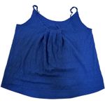 Women's COBALT Blue Textured Sleeveless TANK TOP Summer 3XL Blue Size 3X Photo 2
