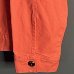 Hearts Of Palm Coral 8 Floral Embroidery Button Casual Feminine Layering Stretch Orange Photo 4