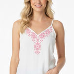 Southern Tide  linen top embroidered with tassels size medium Photo 0