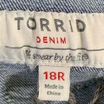 Torrid Denim Jean Jacket Medium Wash Blue Stretch Trucker Slightly Distressed Photo 2