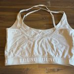 Lounge  Basic Bralet Bralette Tan Nude Cream Logo Band Cris Cross Back Crop Top M Photo 1