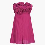 Commense Strapless Fuchsia Ruffle Dress Pink Photo 3