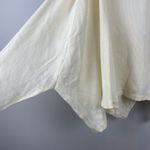 Farm Rio  Tank Top Women P XS Ivory Ribbed Halter Strap Asymmetrical Beachy Flowy Photo 7