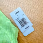 L Space Bikini Top Womens Sz Large Green Winnie Ribbed Sporty Chic Beach Summer Photo 3