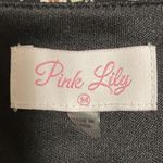 Pink Lily Floral V-Neck Long Sleeve Boho Mini Dress Black Yellow Size Medium Photo 4