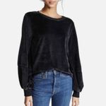 Nation LTD. Kiera Black Velvet Lantern Puff Sleeve Slouchy Crewneck Top sz Small Photo 12