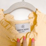 NEW Mette Bjerg Striped Long Sleeve Mini Dress Yellow Size M Photo 4
