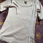 H&M Ribbed Short Sleeve Top in Muted Pink Photo 7