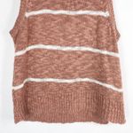 Altar'd State  Medium Tank Top Knit Sweater Sleeveless Striped‎ Dusty Pink 602 Photo 3