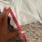 & Other Stories & Other Stories White Denim Button Fly Shorts- Size 8 Photo 6