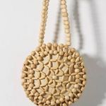 Anthropologie beige beaded bag Photo 0