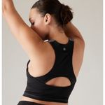 Athleta  M Conscious Train Pocket Crop Bra Medium Cup D-DD Purple Black Photo 5