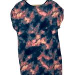 H by Halston  Studio Blue & Pink Tie Dye Short Sleeve T-Shirt Mini Dress L Photo 1