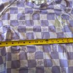 Juicy Couture XL Lilac Sky Checked “Preppy” Mini Shirt Dress Photo 4