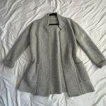 Madewell wool nude gray tan open front long oversized sweater coat XXS Photo 3