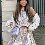 ZARA  Belted Print Halter Dress Photo 0