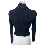 Urban Outfitters Black Ribbed Knit Turtleneck Cropped Pullover Sweater Top M Photo 1