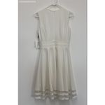 Calvin Klein  Ivory Sleeveless Semi-Formal Illusion Mesh Fit & Flare Dres -Size 4 Photo 5