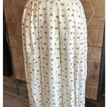 Counterparts Vintage Midi Skirt Sz 6 Beige Sunflowers Pleated Cottagecore Photo 2